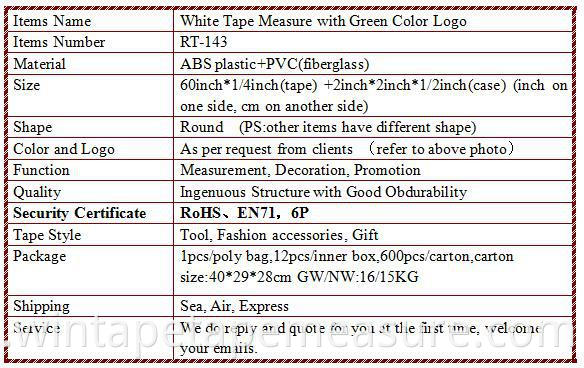 Tragbares einziehbares Maßband 1,5 m 1 m messen süßes Mini-Werbe-Weichmaßband Benutzerdefiniertes Logo Farbe Länge PVC CN;GUA